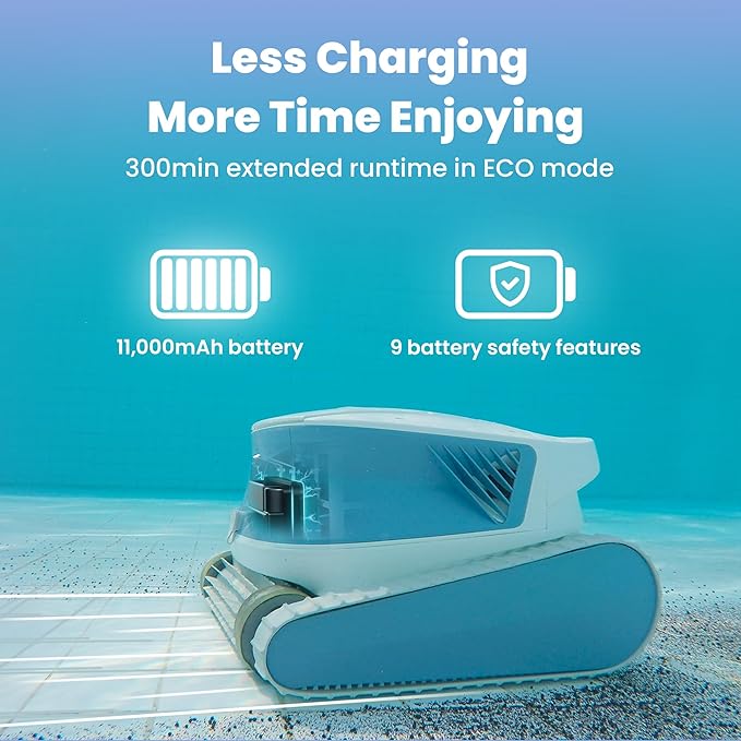 Chasing Hydro 3S Robotic Pool Cleaner for Inground Pools - 300min Runtime, Dual-Centrifugal Pumps, 4 Cleaning Modes, Ideal for Private and Commercial Pools