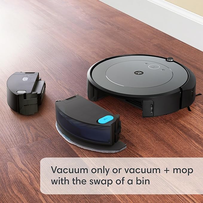 iRobot Roomba Combo i3+ (3574) Robot Vacuum & Mop – Self-Empty for Up to 60 Days, Clean by Room with Smart Mapping, Dual Multi-Surface Brushes for a Thorough Clean, Ideal for Homes with Pets