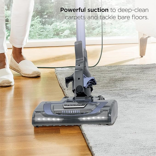 Shark Rocket Pro DLX | Corded Stick Vacuum | Removable Hand Vacuum, Advanced Swivel Steering, XL Dust Cup Capacity | Crevice Tool, Upholstery Tool & Anti-Allergen Dust Brush | Gold | HV371GD