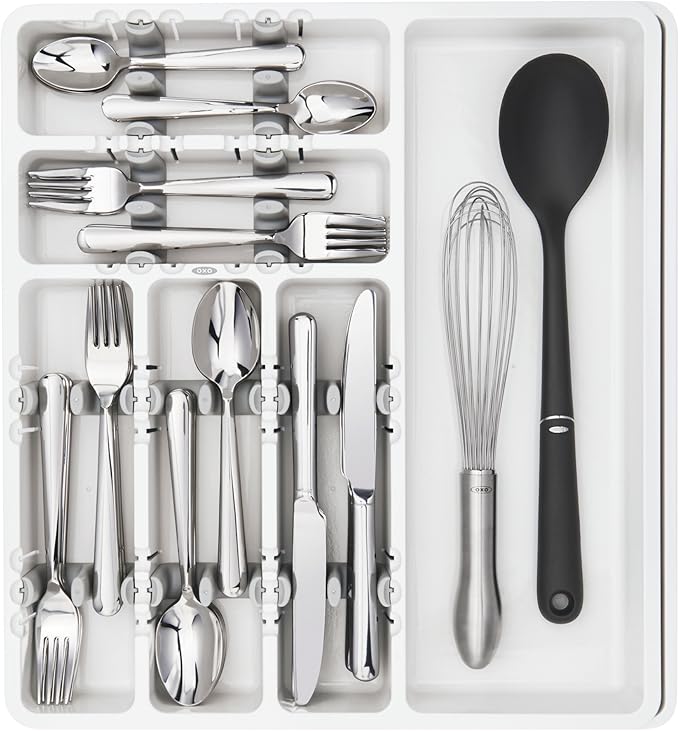 OXO Good Grips Large Expandable Utensil Organizer - White