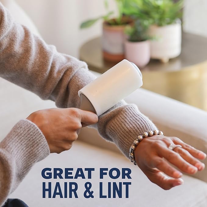 Scotch-Brite Everyday Clean Lint Roller, Lint Remover for Pet Hair, Dark Clothes, Furniture, and Dusty Surfaces, Picks Up Fur & Fluff in Your Home, Car, & Office, 2 Pack, 140 Adhesive Sheets Total