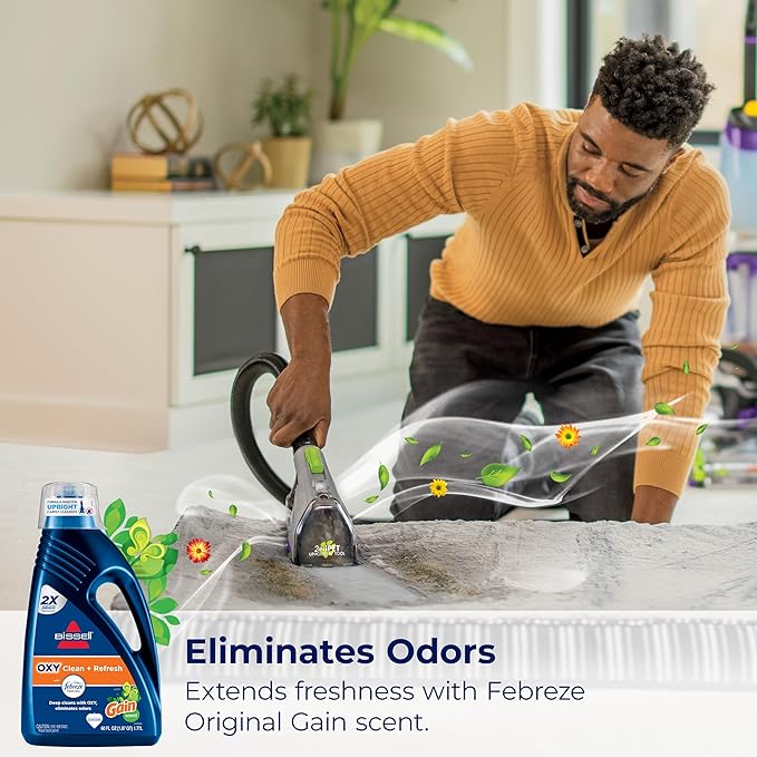 Bissell OXY Clean + Refresh with Febreze Original Gain Scent Formula for Upright Deep Cleaners, 1462W