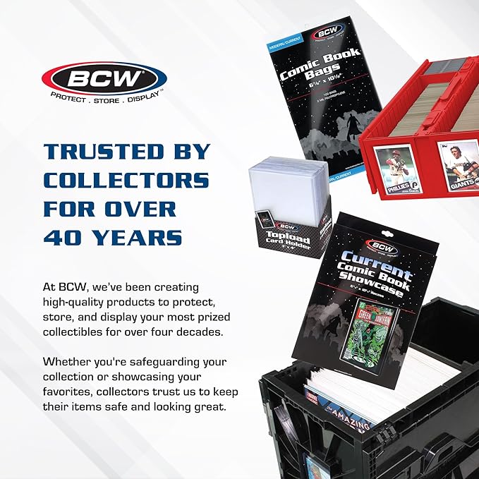 BCW Collectible Card Bin – (Single, Gray) | Holds up to 1600 Cards | Plastic Storage Box for Pokémon, MTG & Sports Cards