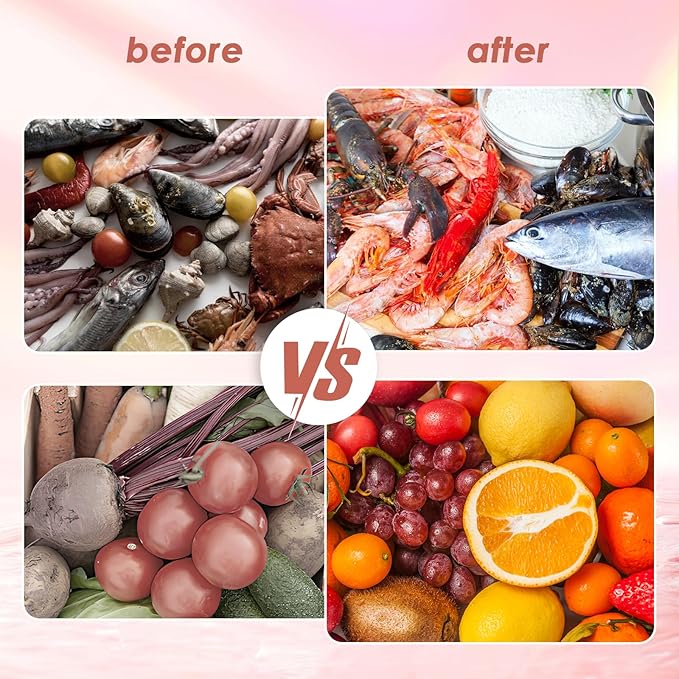 Cudinham Fruit and Vegetable Purifier Cleaner Washing Machine Upgraded Capsule Shape Disinfection OH-ion Purification Technology for Cleaning Grains Rice Meat Seafood, Pink
