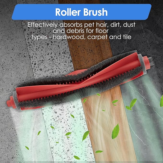 (7 Pack) Q10 S5/ Q10 X5 Replacement Parts Compatible with Roborock Q10 S5/ Q10 S5+/ Q10 X5/ Q10 X5+ Robot Vacuum Cleaner, 1 Roller Brush, 4 Side Brushes, 2 HEPA Filters, Accessories Kit