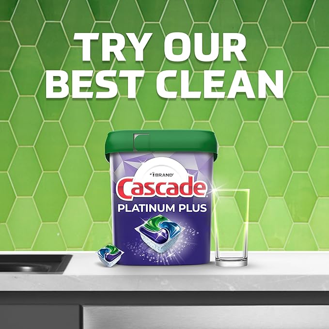 Cascade Platinum ActionPacs Dishwasher Detergent Pods, Fresh, 11 Count