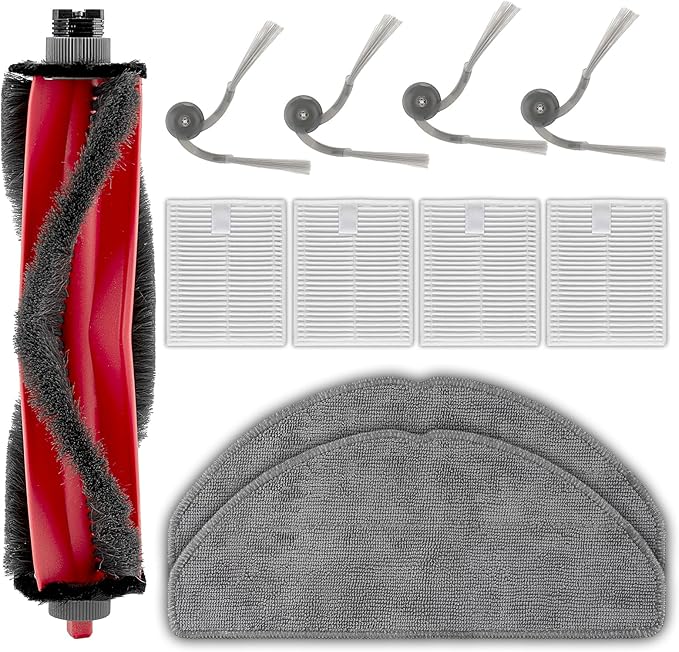 (11 Pack) Q7 M5+/ Q7 M5 Replacement Parts for Roborock Q7 M5+, Q7 M5, Q7 L5, Q7 L5+ Robot Vacuum Cleaner, 1 Roller Brush, 4 Side Brushes, 4 HEPA Filters, 2 Mop Pads, Accessories Kit