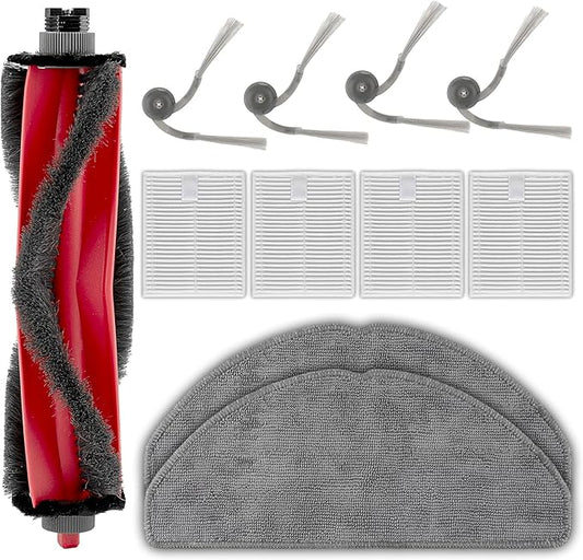 (11 Pack) Q7 M5+/ Q7 M5 Replacement Parts for Roborock Q7 M5+, Q7 M5, Q7 L5, Q7 L5+ Robot Vacuum Cleaner, 1 Roller Brush, 4 Side Brushes, 4 HEPA Filters, 2 Mop Pads, Accessories Kit