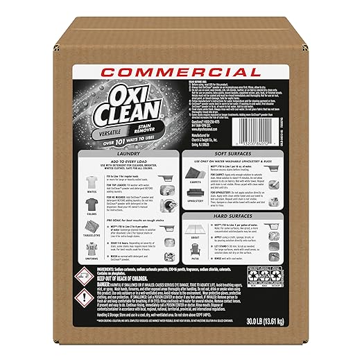 OxiClean Versatile Stain Remover Professional, 30 LB Box