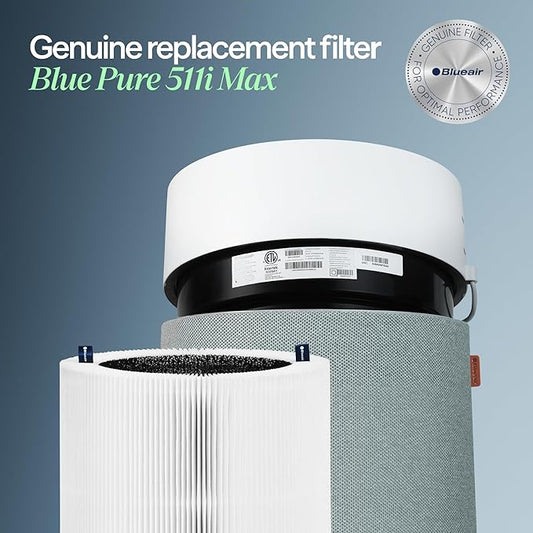 Blueair Blue Pure 511i Max Genuine Replacement Filter, Fits Blue Pure 511i Max Air Purifier