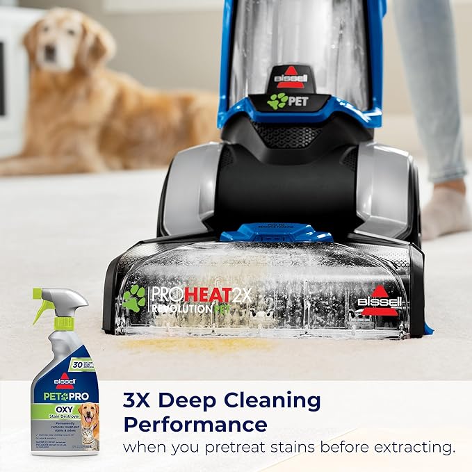Bissell PET PRO OXY Stain Destroyer for Carpet and Upholstery, 22 oz, 2 pack, 17739