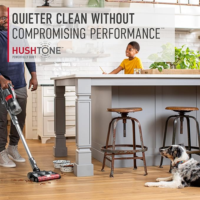 Hoover ONEPWR WindTunnel Emerge Pet Cordless Stick Vacuum Cleaner, Lightweight & Powerful Stick Vac for Home, Quiet Self-Standing Design, No Wall Mount Needed, Ideal for Pet Hair, Renewed
