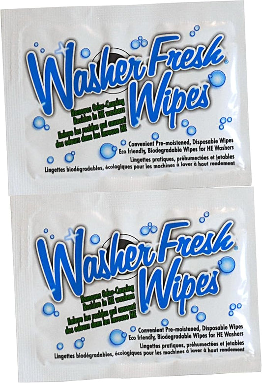Washing Machine Cleaner, Cleans Front Load and Top Load Normal or High Efficiency Washers, 2 PowerPac Dissolving Pouches and Cleaning Wipes (4-Pack)