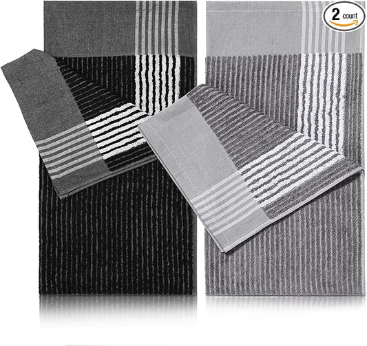 Buryeah Golf Towel 22 x 44 Inch Cotton Golf Caddy Towel Camping Large for Caddies Golfers Tour Players Club with Stripe