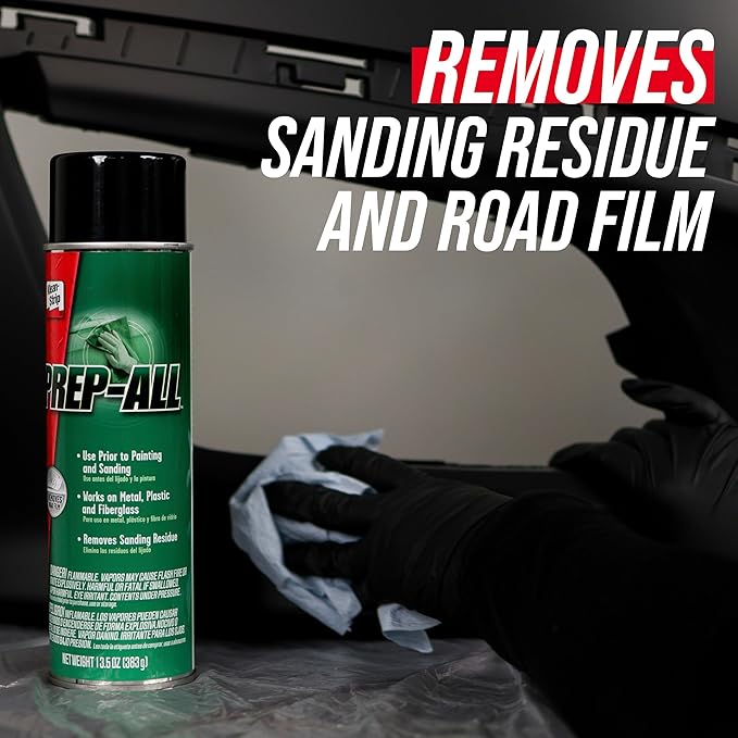 KLEAN-STRIP Prep-All Wax and Grease Remover, Fast-Acting Degreaser, Effective on Metal, Plastic, Fiberglass, Automotive DIY, 13.5 Ounce Aerosol