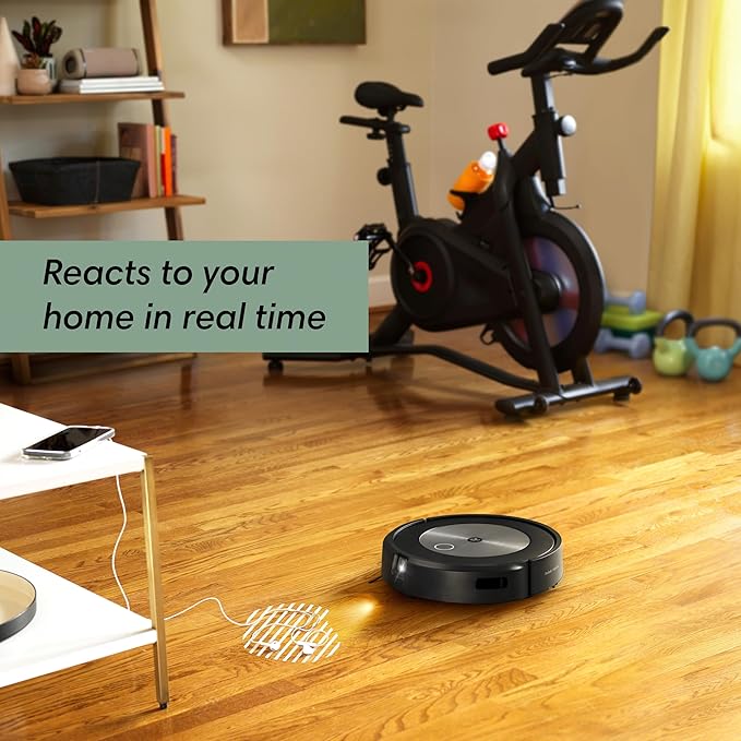 iRobot Roomba j7+ (7550) Self-Emptying Robot Vacuum – Uses PrecisionVision Navigation to Identify & Avoid Objects Like Socks, Shoes, & Pet Waste, Smart Mapping, Self-Empty for Up to 60 Days