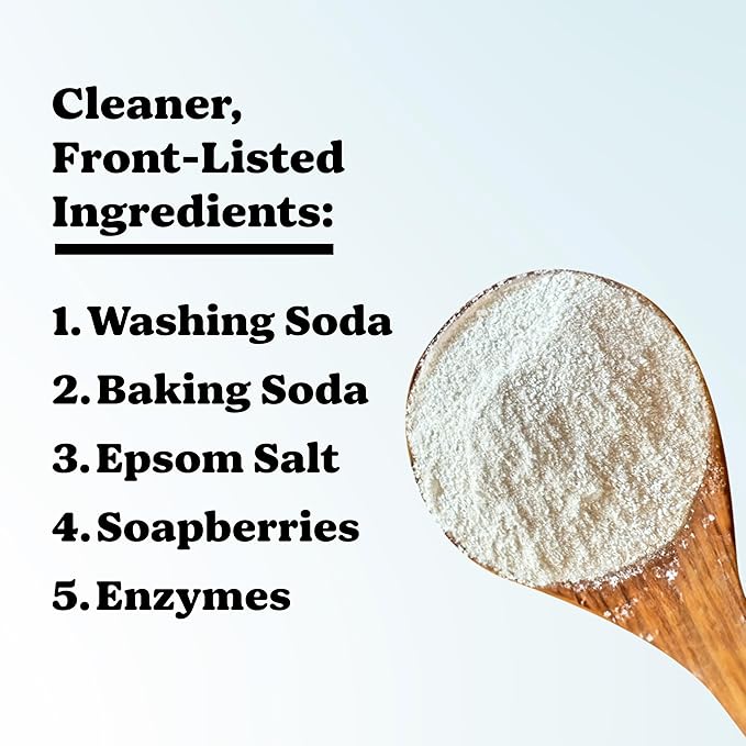 Pronounce Laundry Detergent Powder Alternative | Cleaner Ingredients. Safer for Sensitive Skin. Stain + Smell Fighting. Fragrance Free, HE Safe - 120 Loads (Unscented).