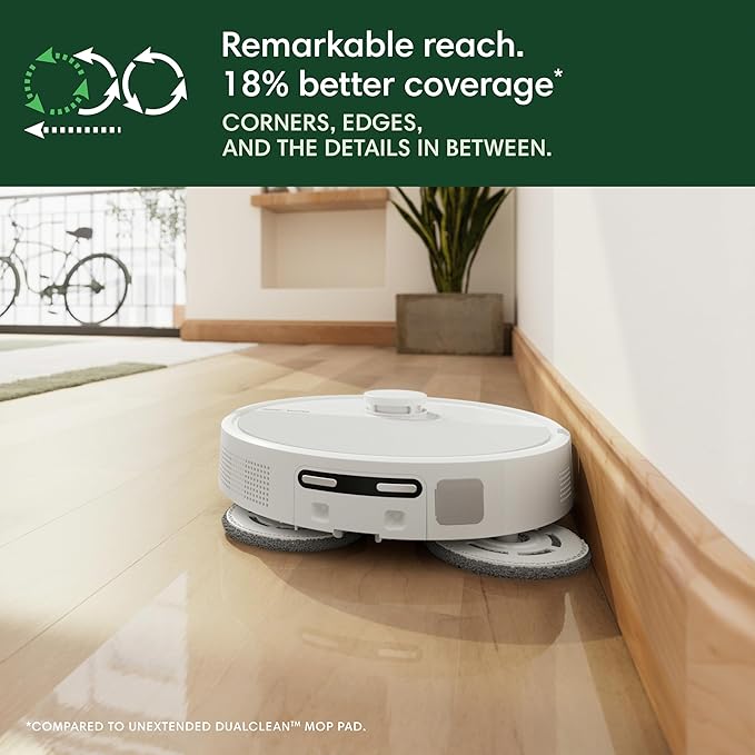iRobot Roomba Plus 505 Combo Robot Vacuum & Mop with AutoWash Dock - Extending Spinning Mop Pads, Self-Empties, Pad Wash & Heated Drying, Self-cleaning, Recognizes & Avoids Obstacles, LiDAR Navigation