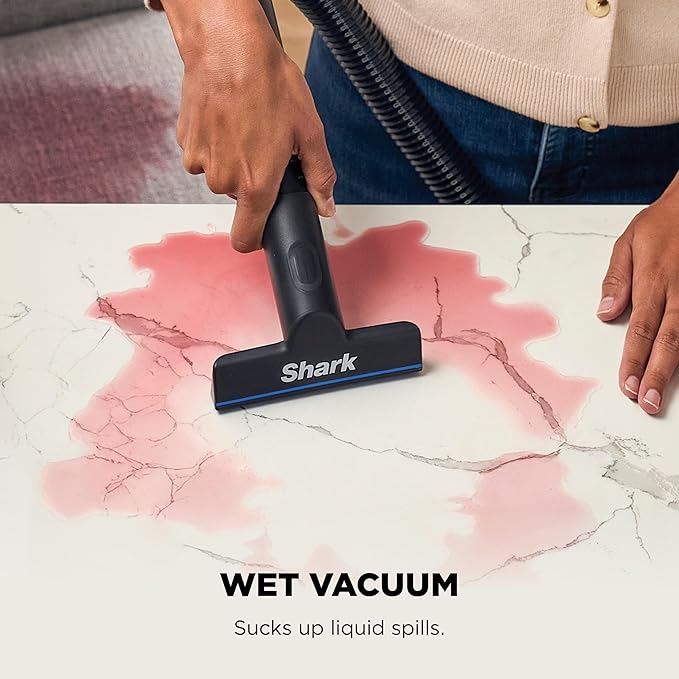 Shark EveryMess Ultra-Powerful 3-in-1 Wet Vac, Dry Vac, & Stain Eliminator with StainForce Technology, Perfect for Homes, Pets, and Cars, 3 Accessories and Cleaning Solution, Gray, VX101