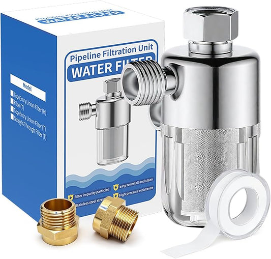 Washing Machine Water Filter,Filters For Washing Machine,Garden Hose,Rv Water Hose,Camper Water Filter,For Shower,For Sink Faucet,Compatible With 1/2 3/4 Ports (L Port)