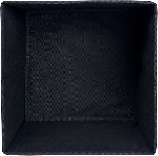 DII Non Woven Fabric Storage Bin Collection Collapsible Organizer Cube, Small Set, 11x11x11", Black, 2 Count