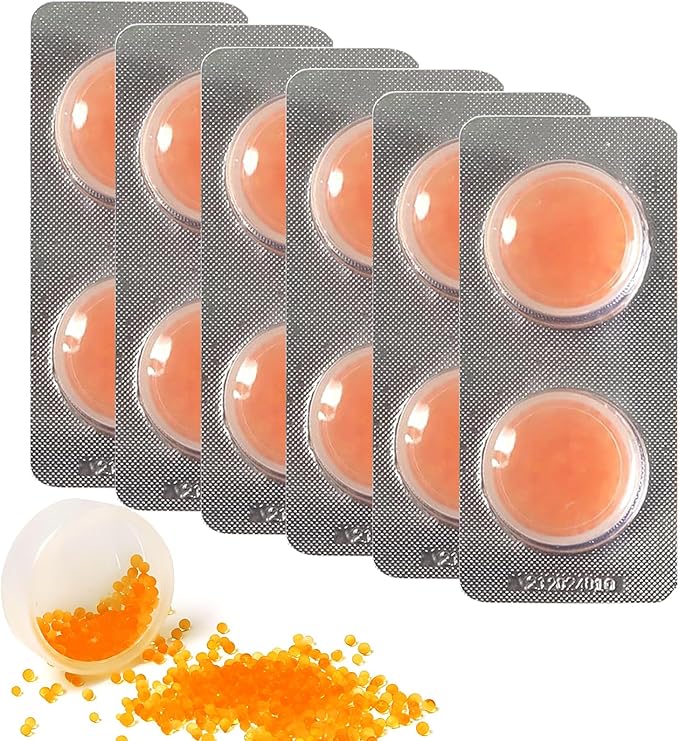 12 Pcs Hearing Aid Dryer Capsules, Drying Dehumidifier Caps Hearing Aid Accessories for Phonak, Starkey and Unitron Charger Case or Any Hearing Aid Case Supplies That can Store Dry Capsules (3Garm)