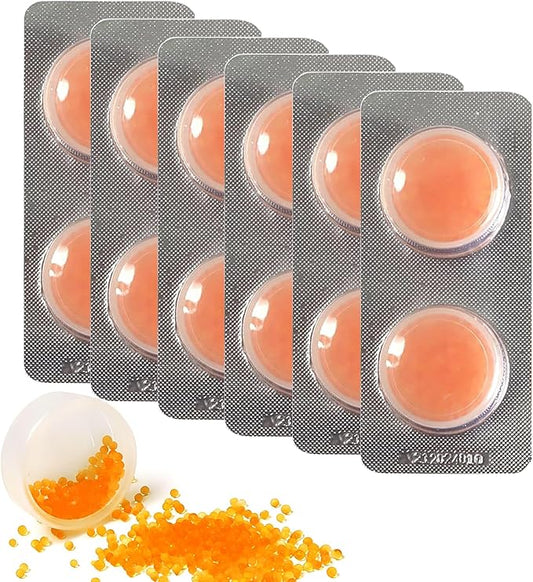 12 Pcs Hearing Aid Dryer Capsules, Drying Dehumidifier Caps Hearing Aid Accessories for Phonak, Starkey and Unitron Charger Case or Any Hearing Aid Case Supplies That can Store Dry Capsules (3Garm)