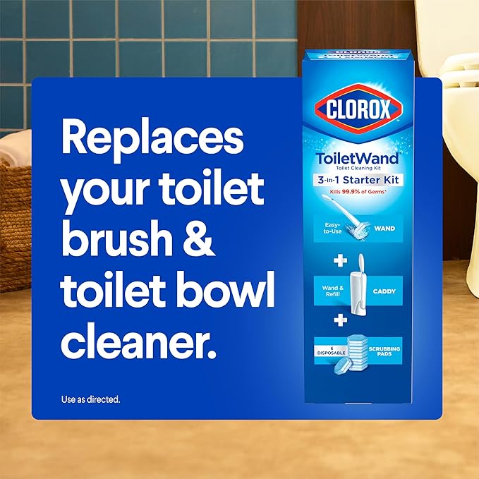 Clorox ToiletWand Toilet Cleaner Refills, Toilet brush, Rainforest Rush, 20 Count