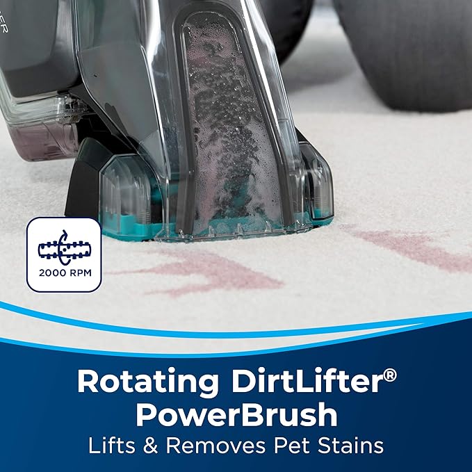 Bissell Pet Stain Eraser PowerBrush, 20-min runtime, DirtLifter PowerBrush, Stationary Pet Tool, Oxy Spot & Stain Formula Included, 2837
