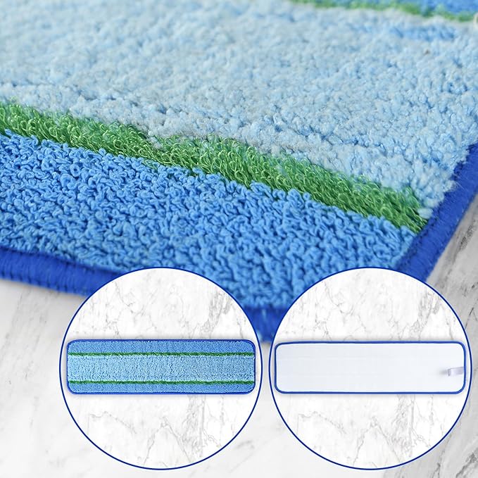 8 Pack Mop Pads Replacement for Bona Family of Mops, Washable & Reusable Microfiber Cleaning Pad for Hardwood and Multi-Surface (3 Deep Clean Pads + 3 Microfiber Cleaning Pads + 2 Dusting Pads)