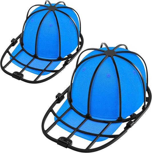 Eiito Hat Washer Cage,Hat Washer for Washing Machine and Dishwasher,Baseball Cap Washing Cage,Say Goodbye to Deformed Dirty Hats (Black 2 Pack)