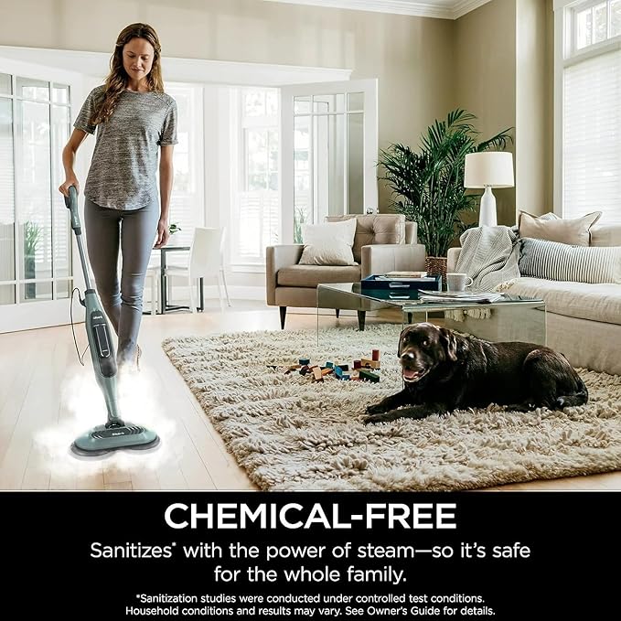 Shark S7000AMZ Steam & Scrub All-in-One Scrubbing and Sanitizing Hard Floor Steam Mop, Pure Water (Renewed)