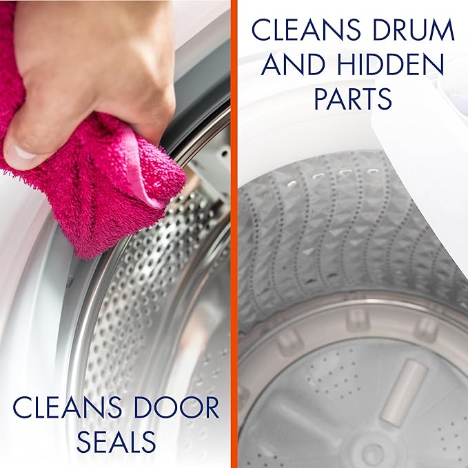 Glisten Washer Magic Washing Machine Cleaner and Deodorizer, 4 Bottles