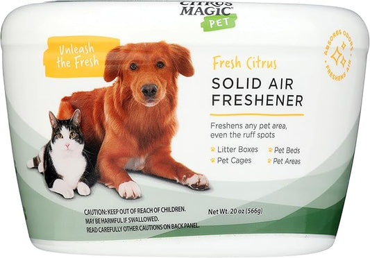 Citrus Magic Pet Odor Eliminator Solid Air Freshener, Fresh Citrus, 20-Ounce, Pack of 1