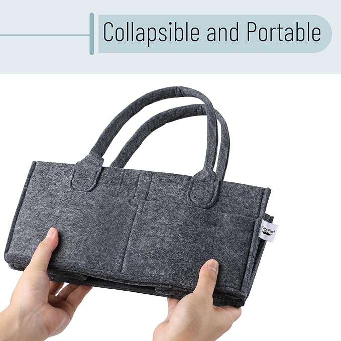 Mr. Pen- Baby Diaper Caddy Organizer, Charcoal Gray, Car Diaper Caddy, Baby Caddy Organizer, Portable Diaper Caddy, Diaper Organizer for Changing Table, Baby Organizer for Nursery
