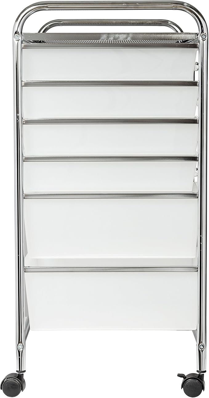 Honey-Can-Do Rolling Storage Cart and Organizer with 12 Plastic Drawers