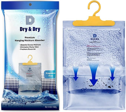Dry & Dry 17 Pack [14 OZ] Premium Moisture Absorbers - Dehumidifiers for Home, Basement & Bedroom