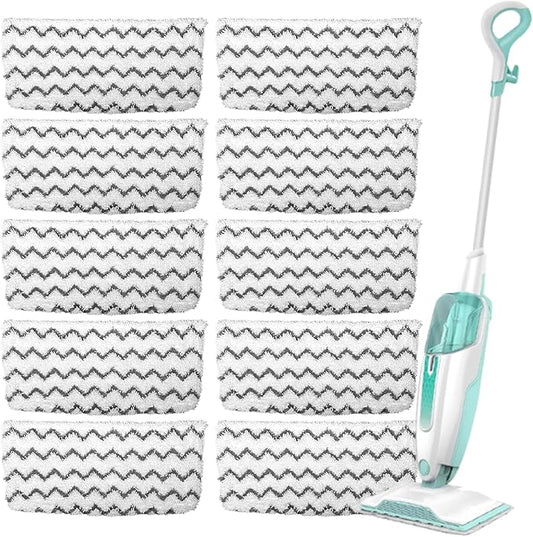 10 Pack Microfiber Steam Mop Replacement Pads for Shark S1000 S2001 S1000A S1000C S1000WM S1001C, Washable Reusable Super Absorbent Mop Pads Safe for All Floors