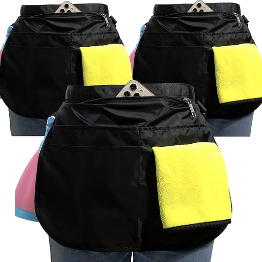 Small Size Cleaning Caddy Apron for Women with 5 Pockets, Professional Waterproof Cleaning Supplies for Housekeepers