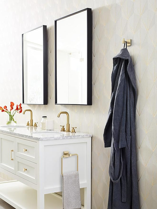 Amerock BH36072 Appoint 7-1/16" Wall Mounted Towel Ring - Golden Champagne