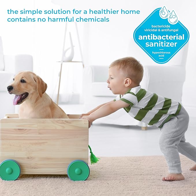 BRIOTECH Sanitizer Disinfectant Hypochlorous Spray, Kill 99.99% of Viruses & Bacteria, Control Mold, Eliminate Odor, Gentle for Nursery & Play Rooms, Food Contact Surface Sanitizer, 8 fl oz