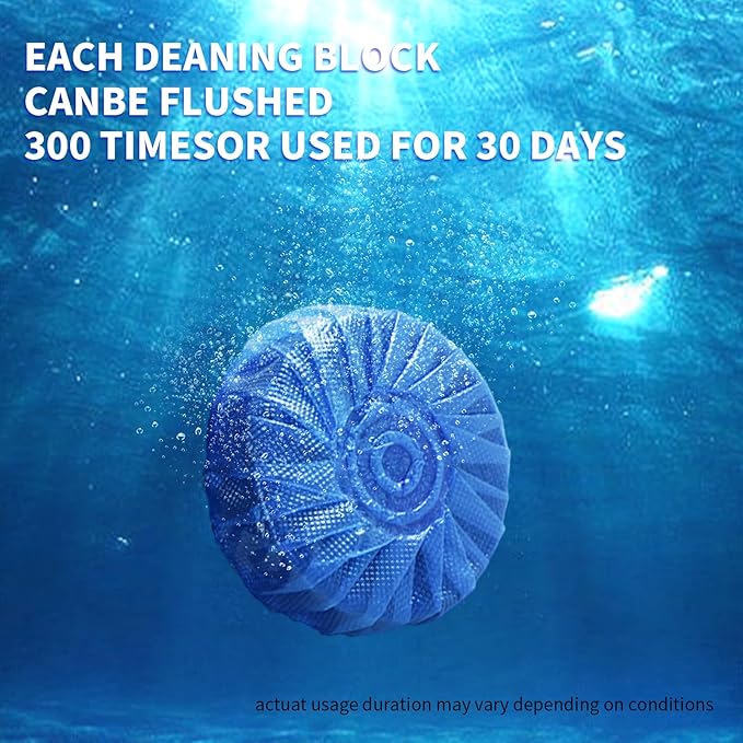 Automatic Toilet Cleaner Tablets, Septic Tank Safe, Removes Hard Water Rings and Stains, Deodorizes, Fresh Scent Toilet Tank Cleaner for Bathroom-(30 PACK)