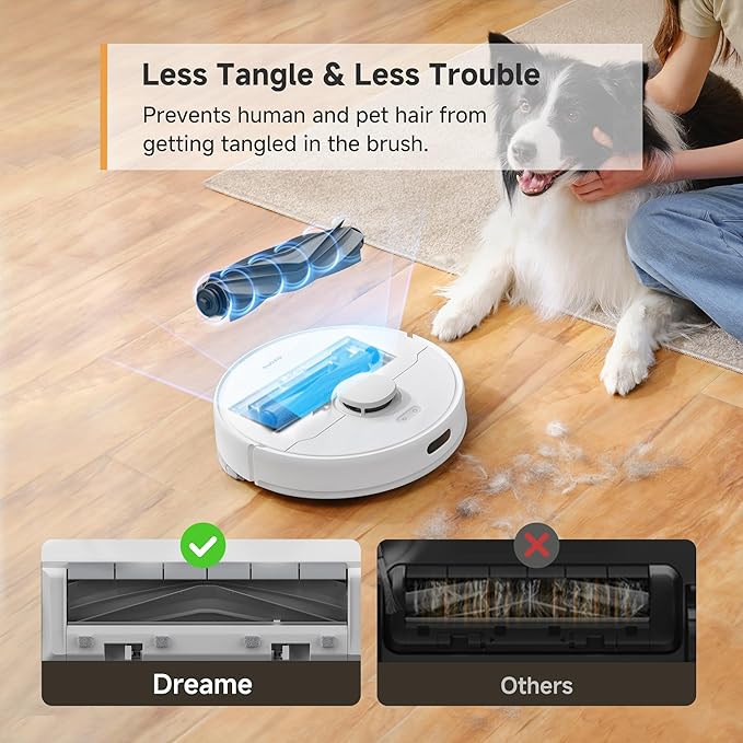 DREAME Robot Vacuum and Mop Combo, 90 Days Self-Emptying Robotic Vacuum, Power Suction Robot Vacuum, LiDAR Navigation, APP/Voice Control, Robot Vacuum Cleaner for Pet Hair/Carpet/Hard Floor