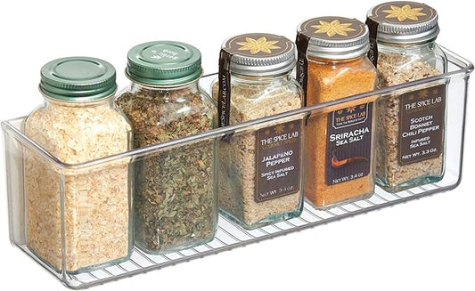 iDesign AFFIXX Plastic Wall Mount Organizer for Kitchen, Bathroom, Office, Bedroom, Garage, Craft Room, 3" x 11" x 3.25", Clear