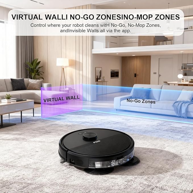 Self-Emptying Robot Vacuum Cleaner, Robot Vacuum and Mop,FlexiArm Edge Mopping,5000Pa Suction, Dual Zero-Tangle System, Smart Obstacle Avoidance, 20mm Mop Lifting, Auto Mop Washing&Drying