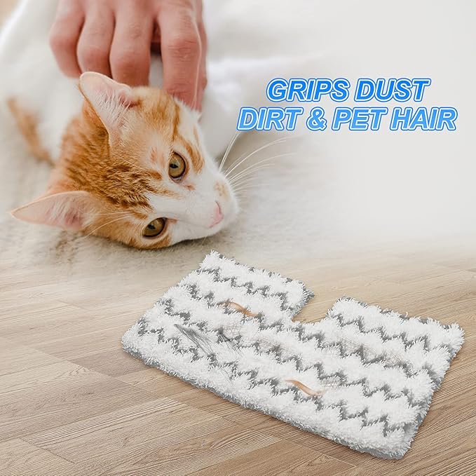 Steam Mop Pads Replacement for Shark Lift-Away Pro & Genius Pocket Steam Mop Series S3973 S3973D S3973WM S5001 S5003D S5002Q S5003A S6001W S6001WM S6002 S6002C S6003 Washable Reusable Mop Pads, 3 Pack