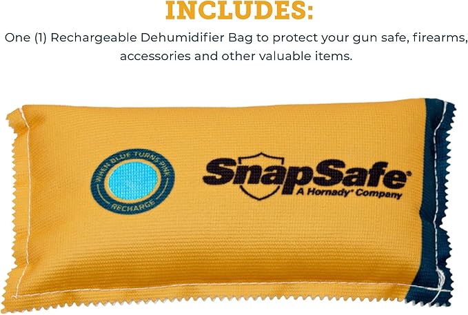 SnapSafe Reusable Dehumidifier Bag 450G, 75908 - Portable, Easy to Use Moisture Absorbers for Gun Safes & Cabinets - Prevent Moisture Damage for Gun Safe Accessories, Firearms in Your Gun Vault