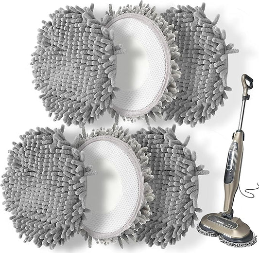 6 Packs Steam Mop Pads Replacement Power Pads Compatible with Shark,S8201 S8001 S7001 S7201 S7000AMZ S7000 S7005 S7020 S7001C Dirt Grip Scrub Adsorb Washable Pad