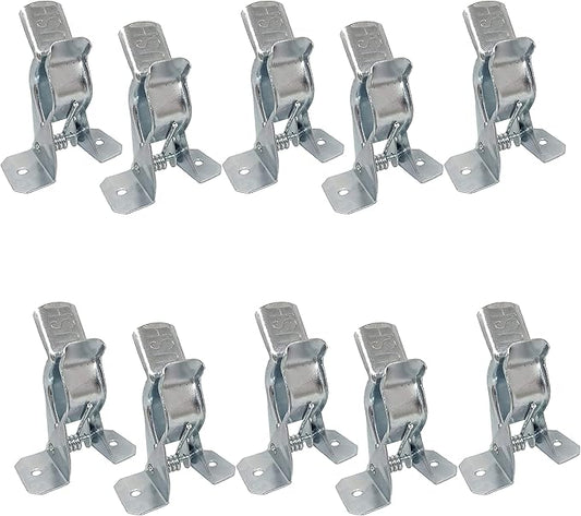 Bulldog Clamp (10 Pack) Spring Grip Garage Closet Wall Organizer for Brooms, Mops, Rakes, Etc.