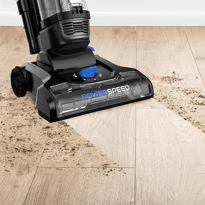 Eureka PowerSpeed Lightweight Upright Vacuum Cleaner for Carpet and Hard Floor, Powerful Bagless Upright Vacuum Cleaner for Home Pets, NEU181A, Blue